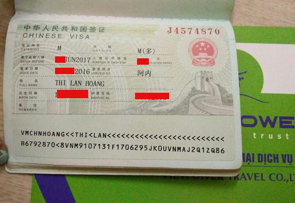 Visa thương mại Trung Quốc